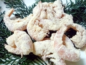 ヒゲナガエビ唐揚げの調理法